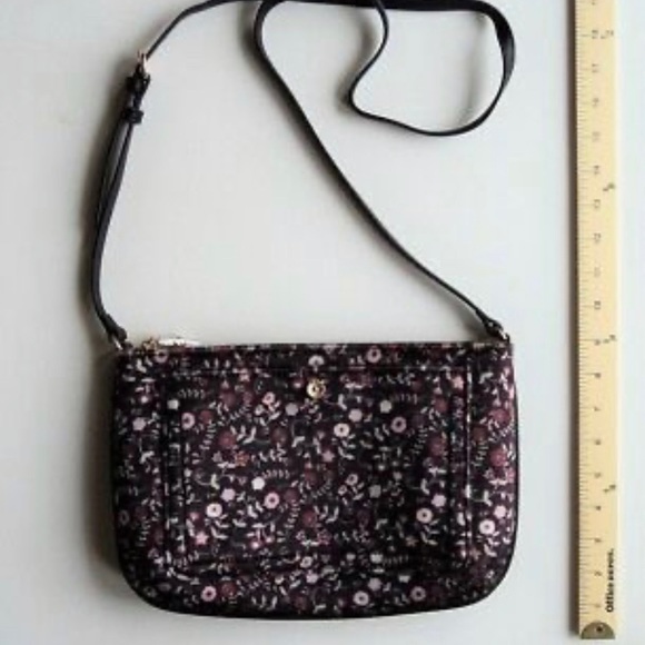 Lauren Conrad plum pink wool purse handbag crossbody - Picture 4 of 7